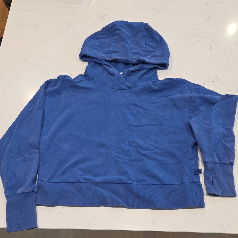 Blue Hooded Sweatshirt